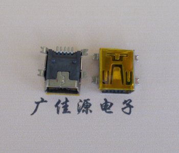 扬州MINI USB 5P 接口 母座 全贴带麦拉 高9.6带0.9柱子