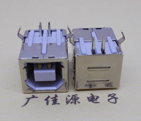 扬州USB BF90度母座 打印机接口 卧式插板DIP白胶