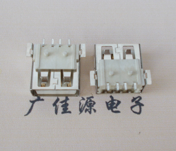 扬州USB AF方形脚 贴片母座 1.0/1.2柱子直边接口