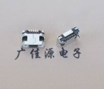 扬州迈克小型 USB连接器 平口5p插座 有柱带焊盘