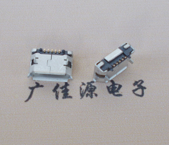 扬州Micro USB 5pin接口 固定脚距6.4插板有柱卷边