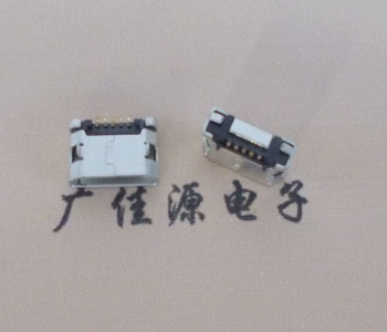 扬州MICRO USB接口 90度卧式母座 插板有柱直边
