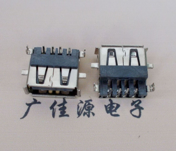 扬州AF USB母座90度 DIP沉板3.9/4.9 耐高温有卷边