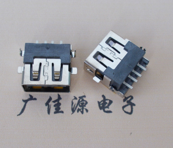 扬州 USB母座 贴片沉板3.5/4.9 直口/卷口铜壳/铁壳