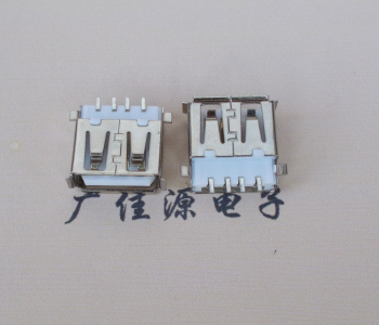 扬州USB母座 AF沉板1.9引脚4P贴片白胶芯卷边