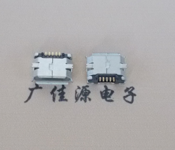 扬州MICRO USB 5Pin母座 贴板封装接口 卷边镀雾锡