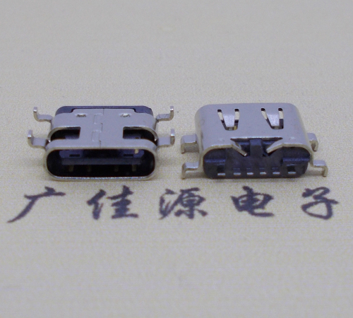 扬州USBType-C6P母座卧式接口沉板0.8mm