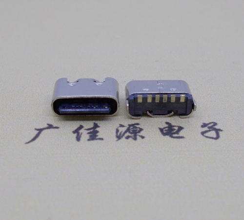 扬州Type-C6p母座接口短体立贴5.0mm