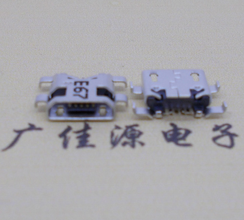 扬州Micro usb 反向沉板1.2mm接口四脚插直边无导位