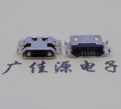 扬州micro usb5p连接器 反向沉板1.6mm四脚插平口