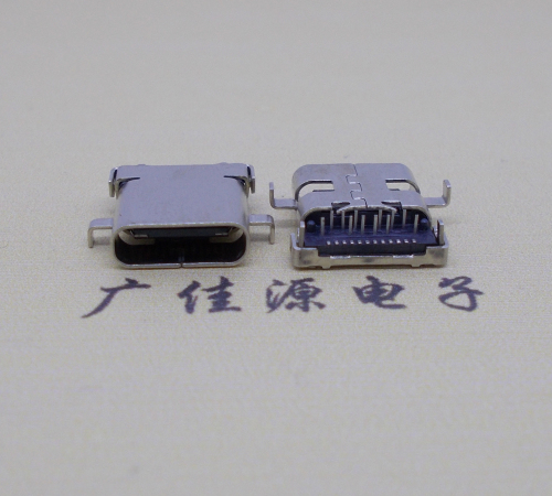 扬州卧式沉板usb 3.1 type-c24p母座,端前插后贴smt连接器