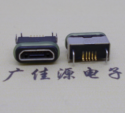 扬州micro  usb连接器 B型口 卧式DIP插板 防水母座
