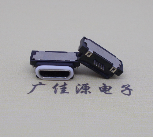 扬州micro usb5pin防水接口 沉板 0.8卧式防水母座