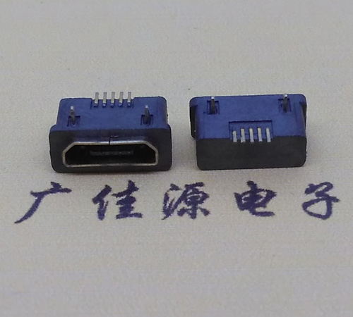 扬州MICRO USB5p防水接口 90度卧式 两脚插板牢固
