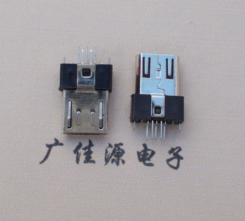 扬州MICRO USB2.0插头.带卡勾-无卡勾夹板公头