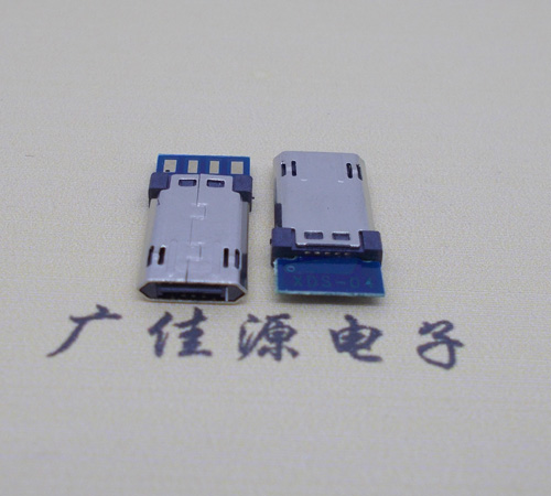 扬州迈克micro usb 正反插公头带PCB板四个焊点