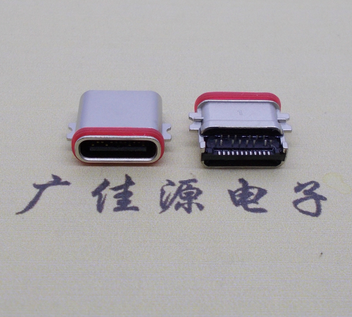 扬州usb 3.1type-c24p母座沉板1.0mm前插后贴防水