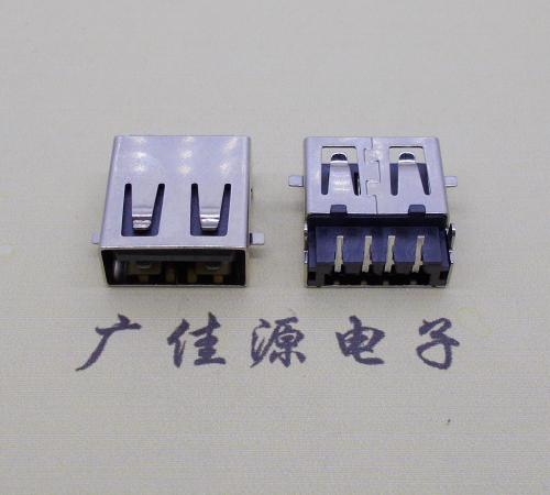 扬州usb2.0 AF90°母座沉板1.9mm带弹片前贴后插