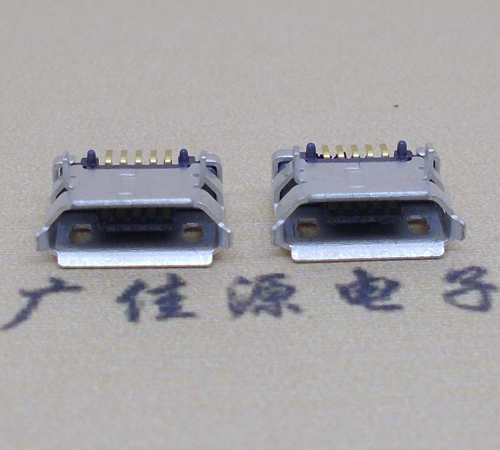 扬州高品质Micro USB 5P B型口母座,5.9间距前插/后贴端SMT