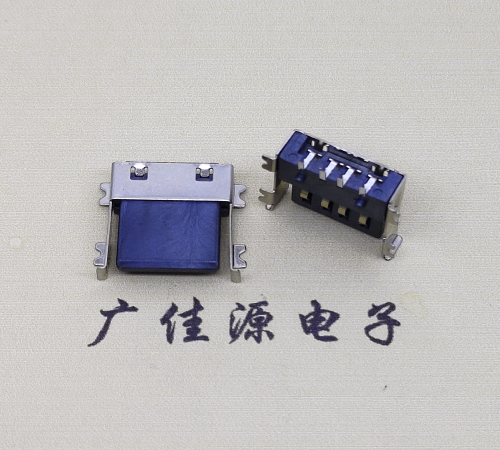 扬州薄胶芯母座 USB2.0卧式贴板A母10.0短体尺寸